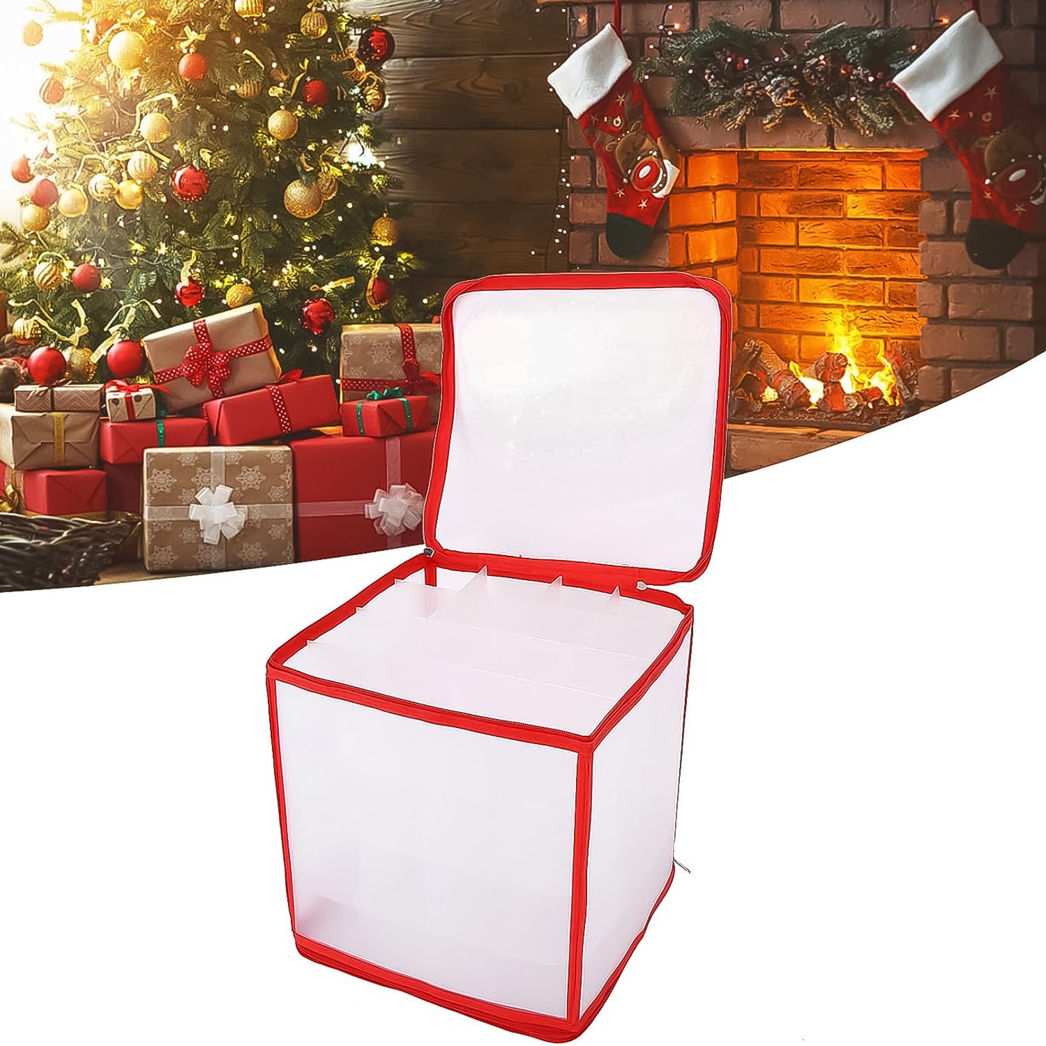 Storage Box Transparent PVC Zipper Sealed Lasting Sock Organizer with Compartment (30×30 CM / Inside Cardboard sheet) Storage Box Transparent PVC Zipper Sealed Lasting Sock Organizer with Compartment (30×30 CM / Inside Cardboard sheet)